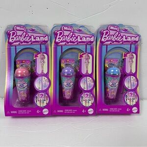 3x Barbie Mini BarbieLand Pop Reveal Dolls - 1.5-Inch Surprise Sensory Dolls